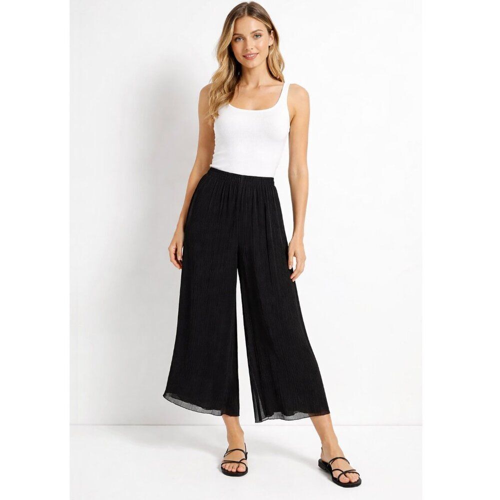 Cocktail Evening Pants Size Medium Vintage 80s Riazee Wide Leg *